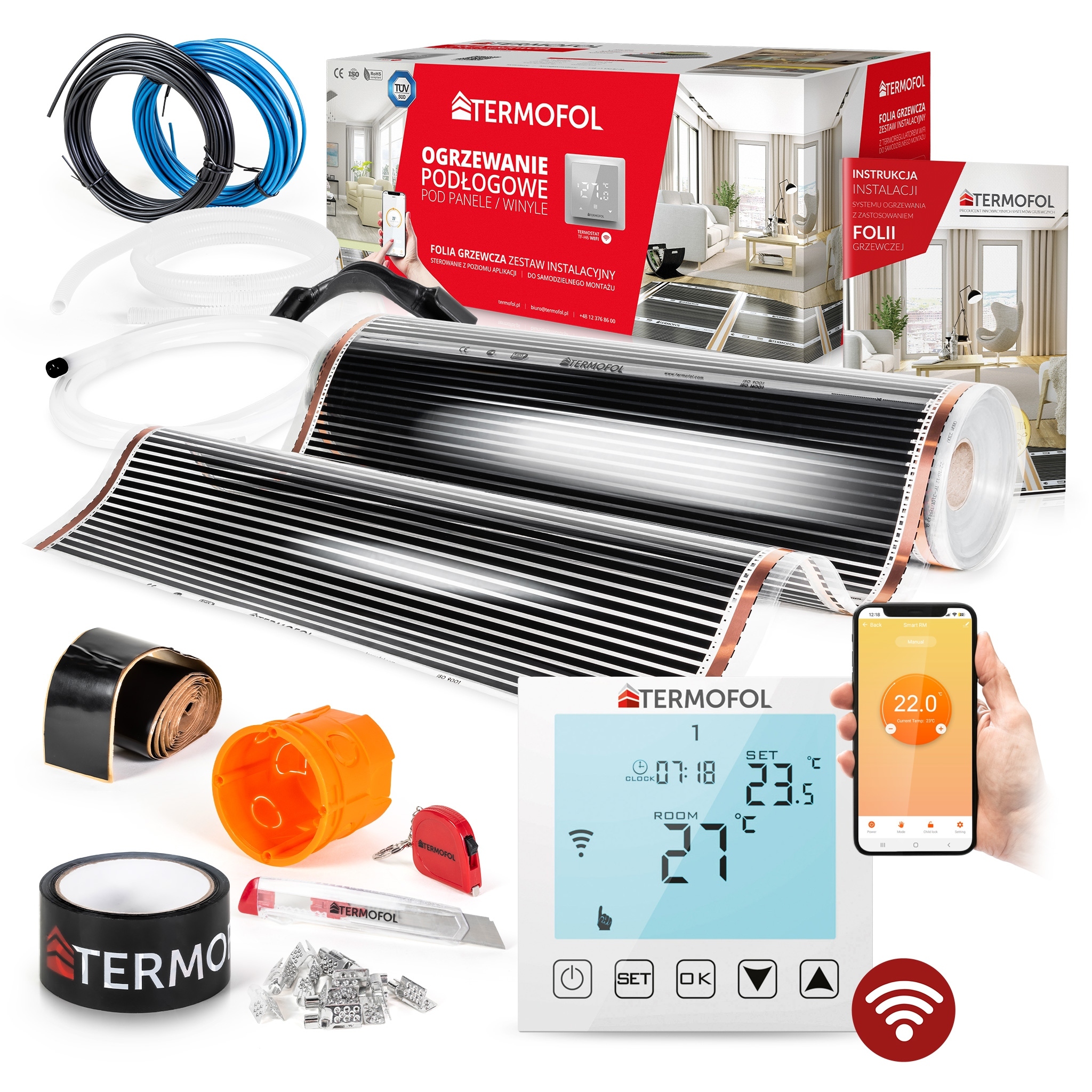 VYKUROVACIA FÓLIA na vinylové panely 80 W -14 m2 WIFI